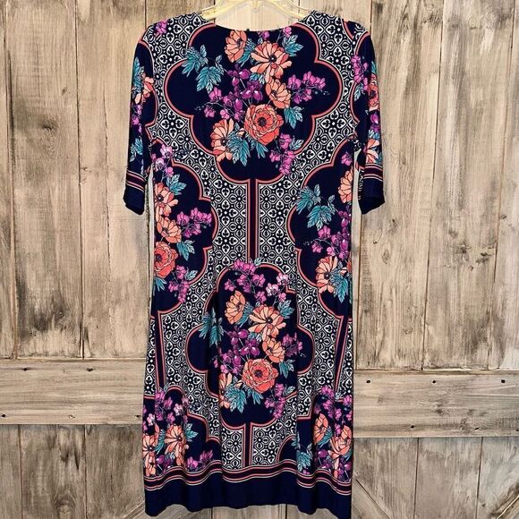 Madison Leigh Sheath Scroll Floral Dress - Picture 2 of 7